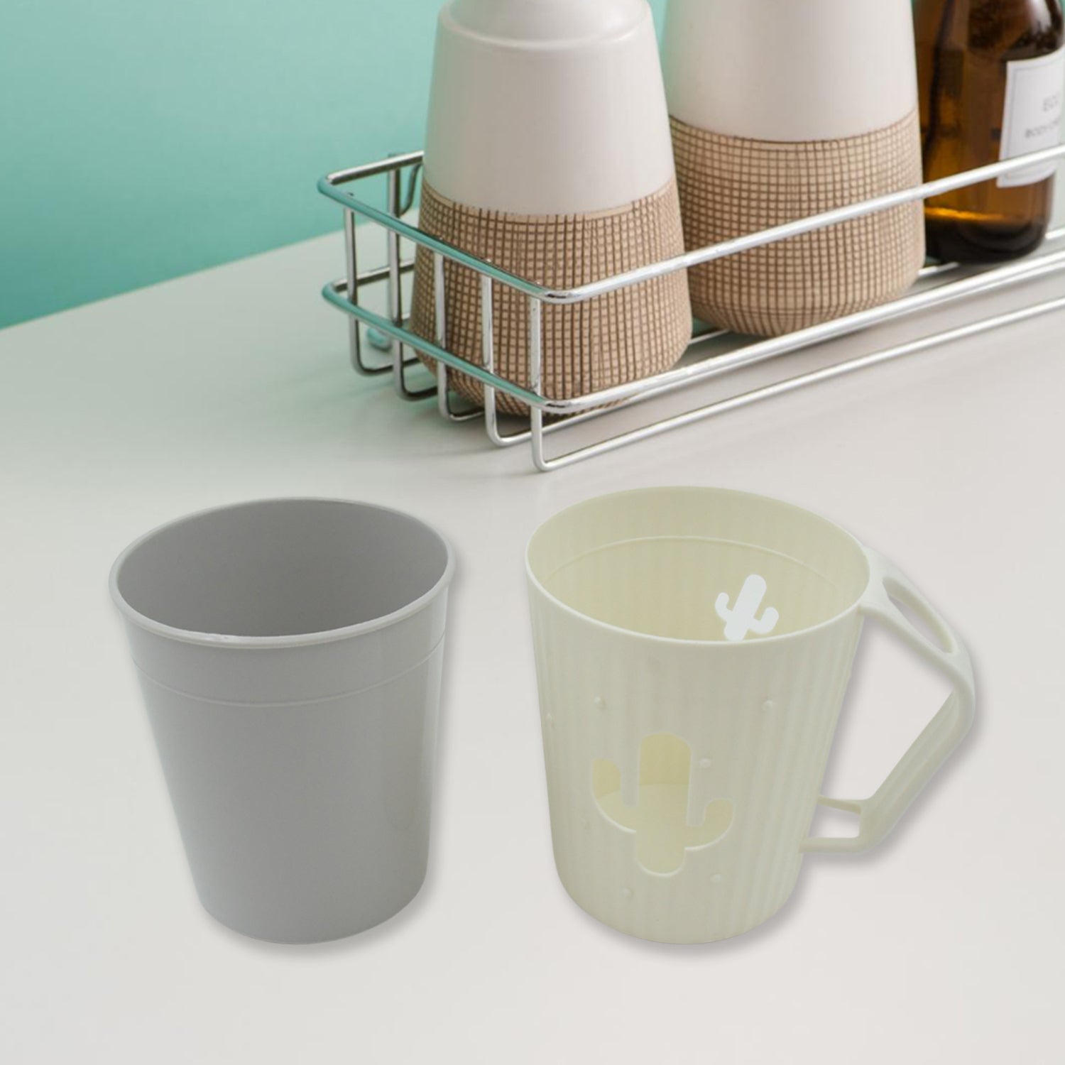 4291 Multi-Purpose Plastic Cactus Cup, Brushing Cup, Cactus Look Toothbrush And Toothpaste Holder Bathroom Cup Cartoon Bathroom Cup With Slot Handle Toothbrush Holder For Bathroom (1 Pc) 4291 Multi-Purpose Plastic Cactus Cup, Brushing Cup, Cactus Look Toothbrush And Toothpaste Holder Bathroom Cup Cartoon Bathroom Cup With Slot Handle Toothbrush Holder For Bathroom (1 Pc)